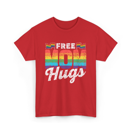 Free Mom Hugs LGBTQ Pride T-Shirt - Red