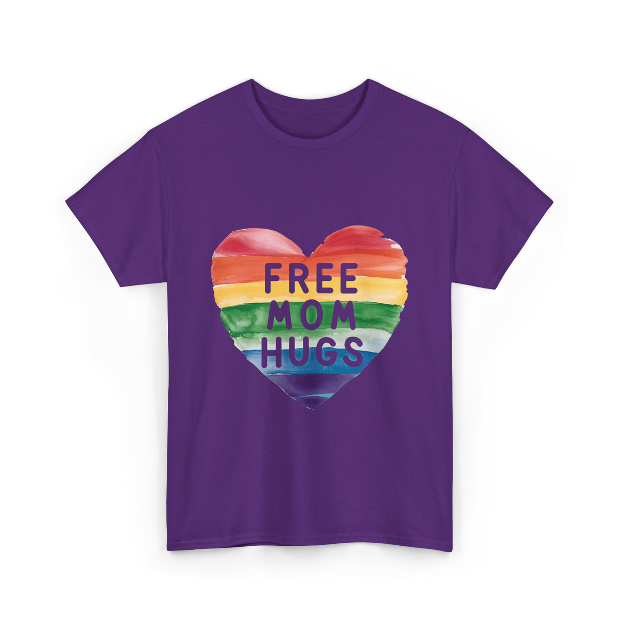 Free Mom Hugs LGBTQ Pride T-Shirt - Purple