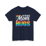 Free Mom Hugs LGBTQ Pride T-Shirt - Navy