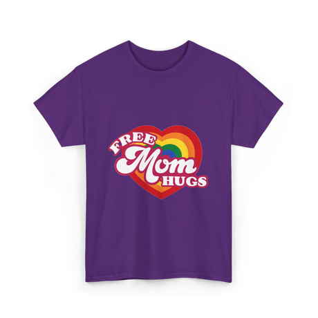 Free Mom Hugs LGBTQ Pride T-Shirt - Purple