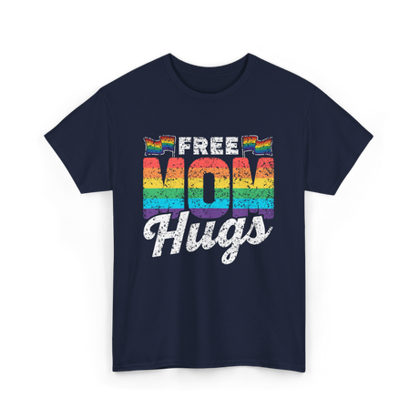 Free Mom Hugs LGBTQ Pride T-Shirt - Navy