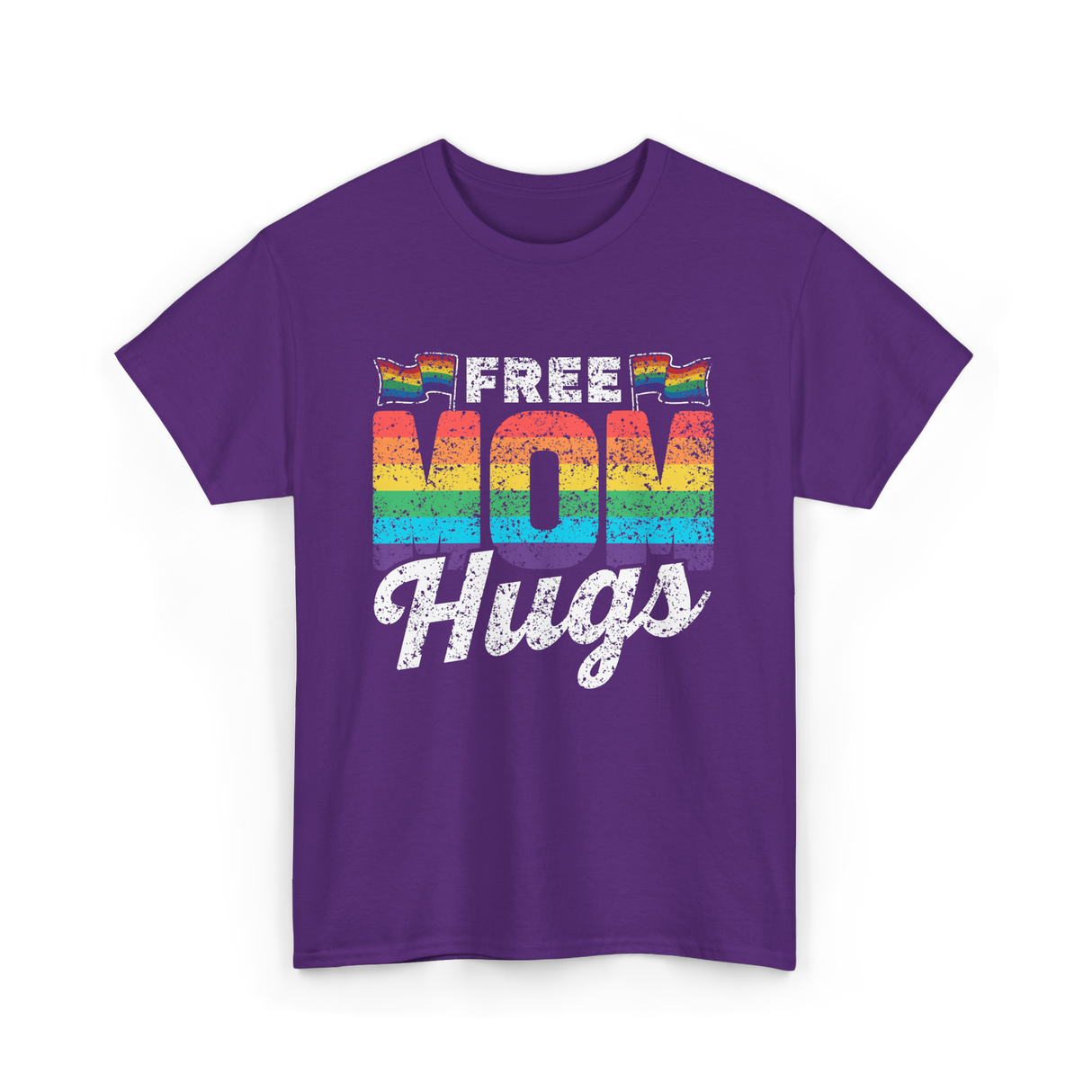 Free Mom Hugs LGBTQ Pride T-Shirt - Purple