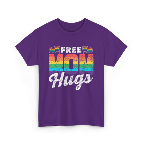 Free Mom Hugs LGBTQ Pride T-Shirt - Purple