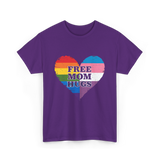 Free Mom Hugs Love Support T-Shirt - Purple