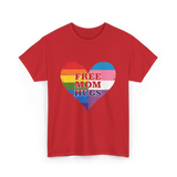 Free Mom Hugs Love Support T-Shirt - Red