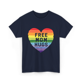 Free Mom Hugs Pride Love T-Shirt - Navy