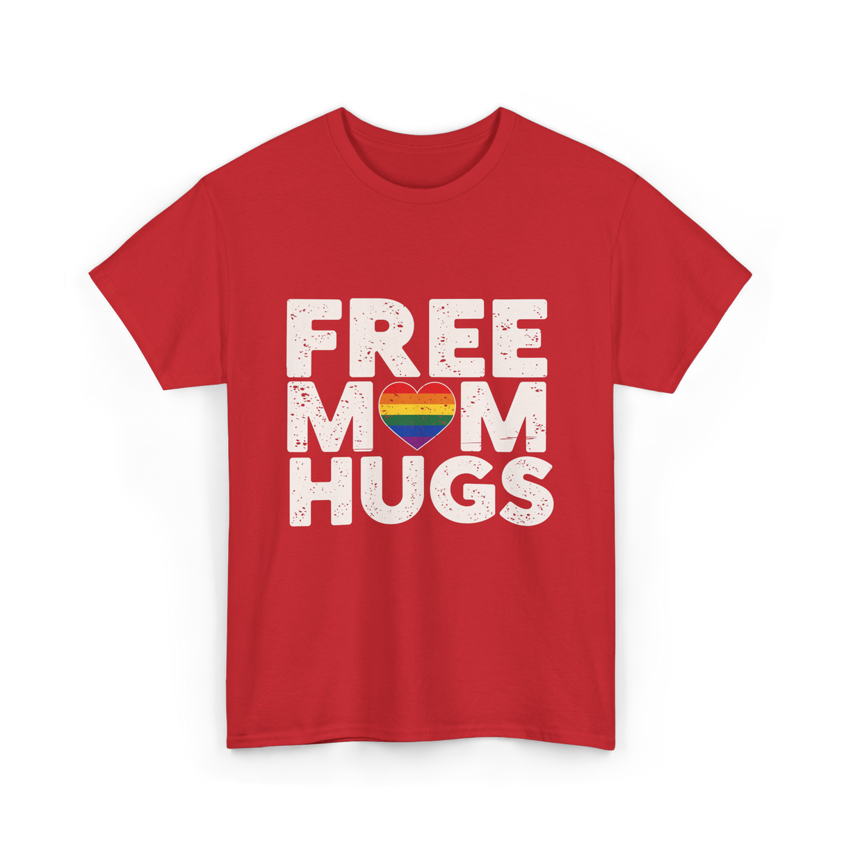 Free Mom Hugs Pride Love T-Shirt - Red