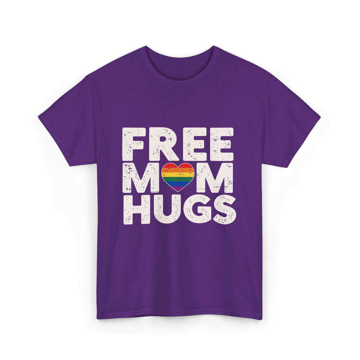 Free Mom Hugs Pride Love T-Shirt - Purple