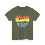 Free Mom Hugs Pride Love T-Shirt - Military Green