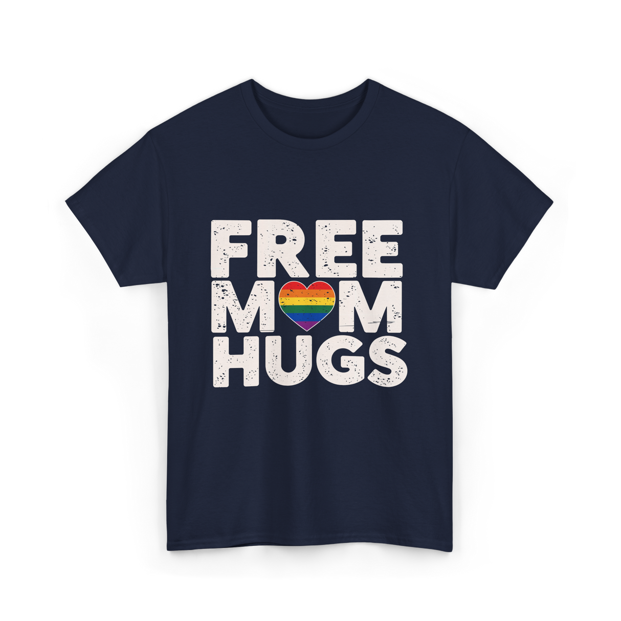 Free Mom Hugs Pride Love T-Shirt - Navy