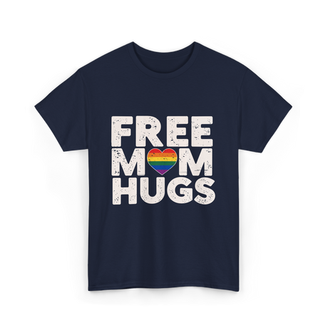 Free Mom Hugs Pride Love T-Shirt - Navy