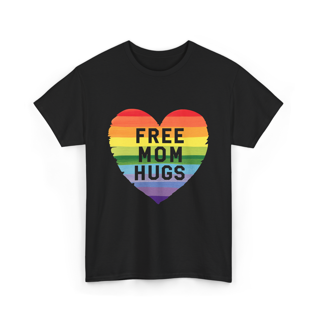 Free Mom Hugs Pride Love T-Shirt - Black