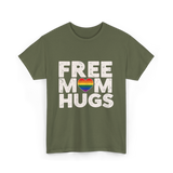 Free Mom Hugs Pride Love T-Shirt - Military Green