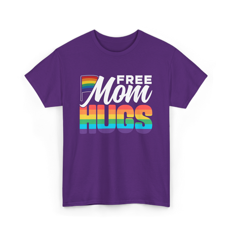 Free Mom Hugs Pride Mom LGBTQ T-Shirt - Purple