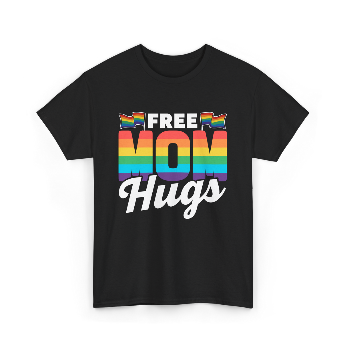 Free Mom Hugs Pride Mother T-Shirt - Black