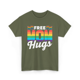 Free Mom Hugs Pride Mother T-Shirt - Military Green