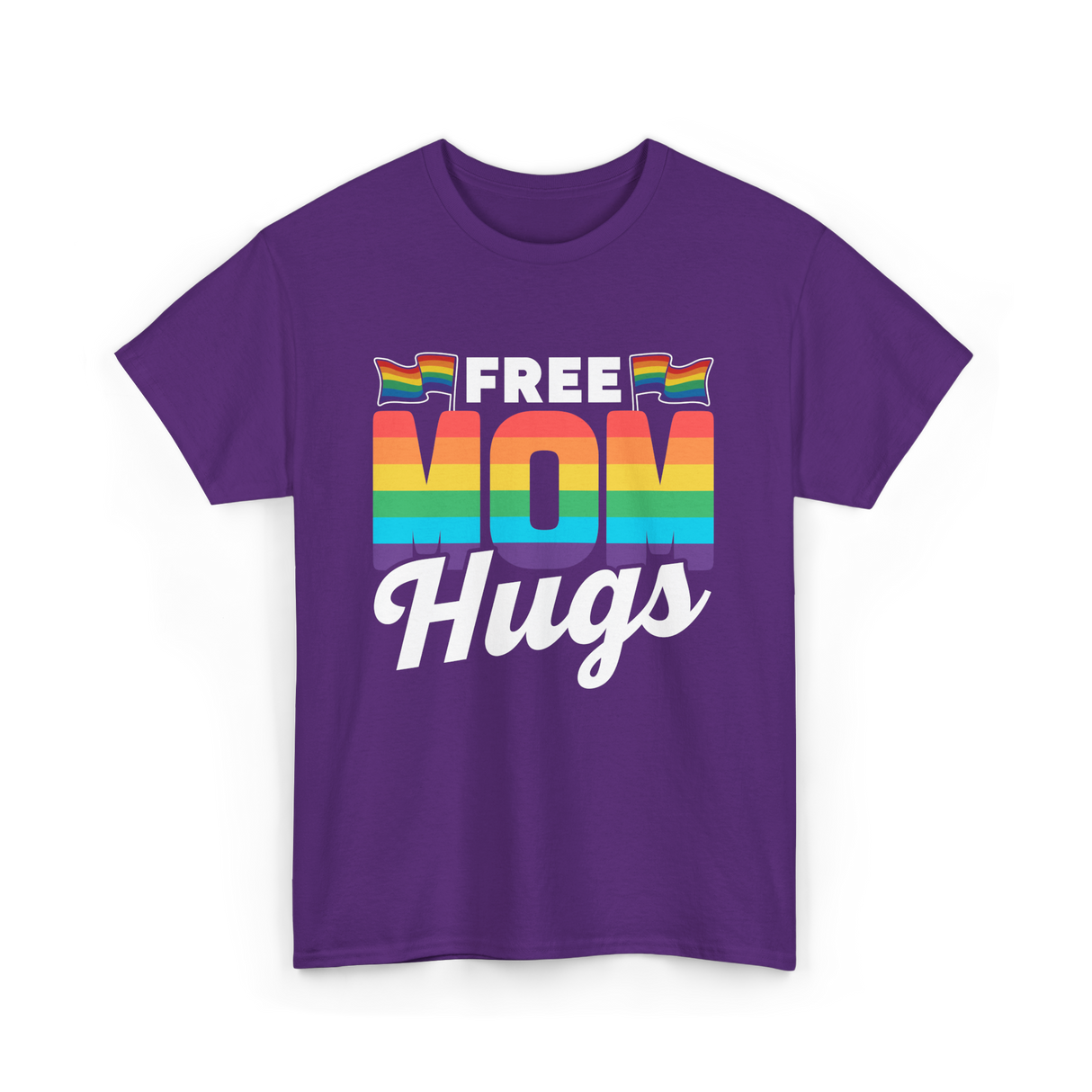 Free Mom Hugs Pride Mother T-Shirt - Purple