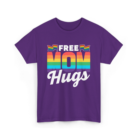 Free Mom Hugs Pride Mother T-Shirt - Purple