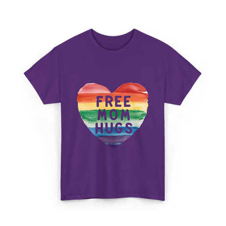 Free Mom Hugs Pride T-Shirt - Purple