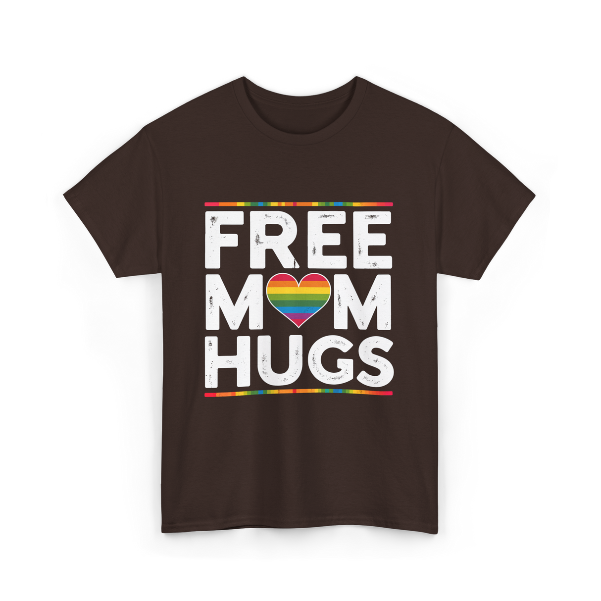 Free Mom Hugs Pride T-Shirt - Dark Chocolate