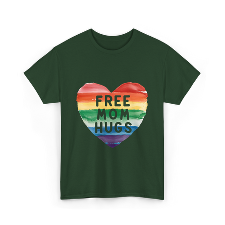 Free Mom Hugs Pride T-Shirt - Forest Green