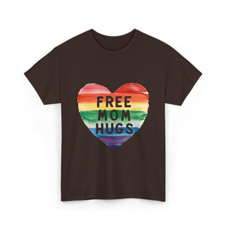 Free Mom Hugs Pride T-Shirt - Dark Chocolate