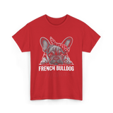 French Bulldog Mama Dog Mom T-Shirt - Red