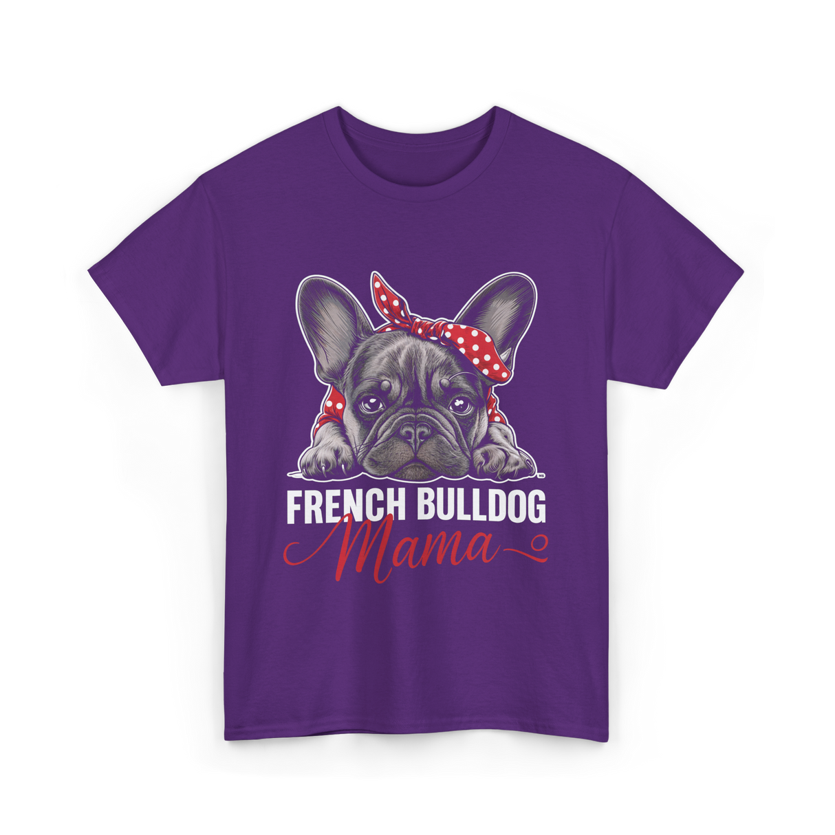 French Bulldog Mama Dog Mom T-Shirt - Purple