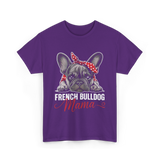 French Bulldog Mama Dog Mom T-Shirt - Purple