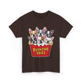 Frenchie Fries Bulldog Dog Lovers T-Shirt - Dark Chocolate