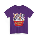 Frenchie Fries Bulldog Dog Lovers T-Shirt - Purple