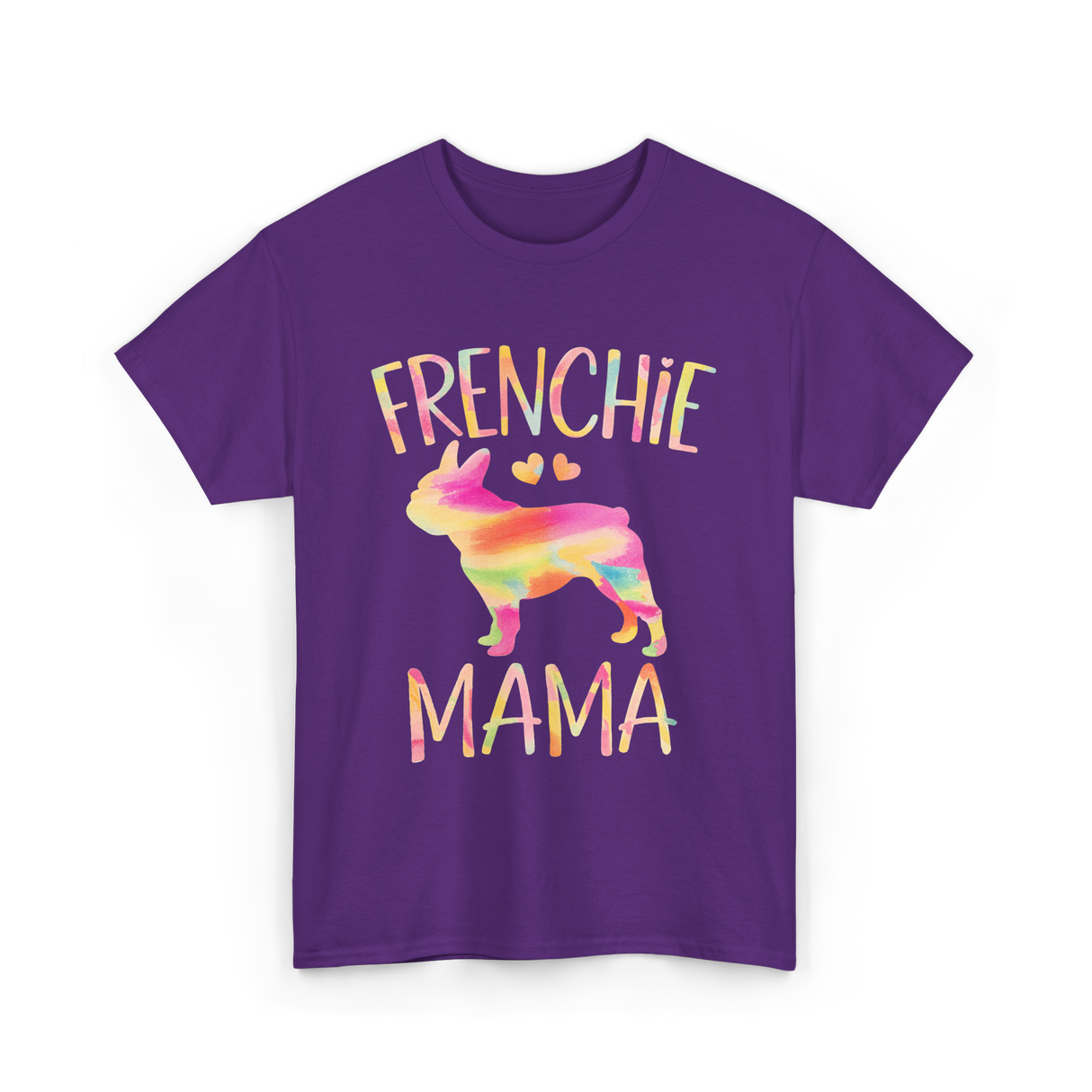 Frenchie Mama Colorful Bulldog T-Shirt - Purple