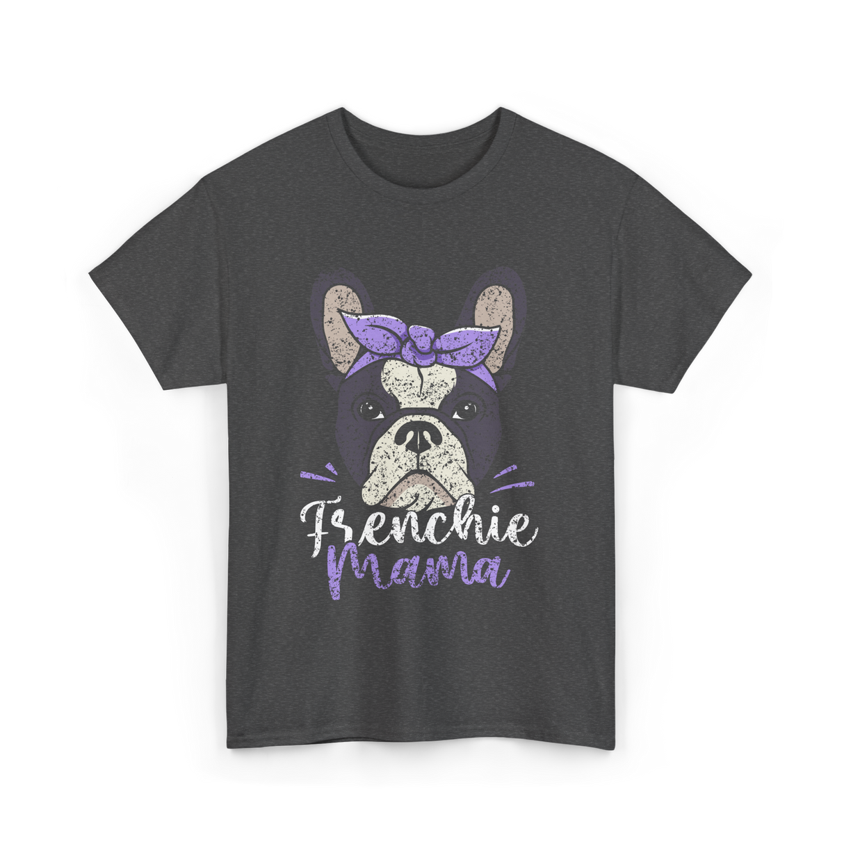 Frenchie Mama French Bulldog T-Shirt - Dark Heather