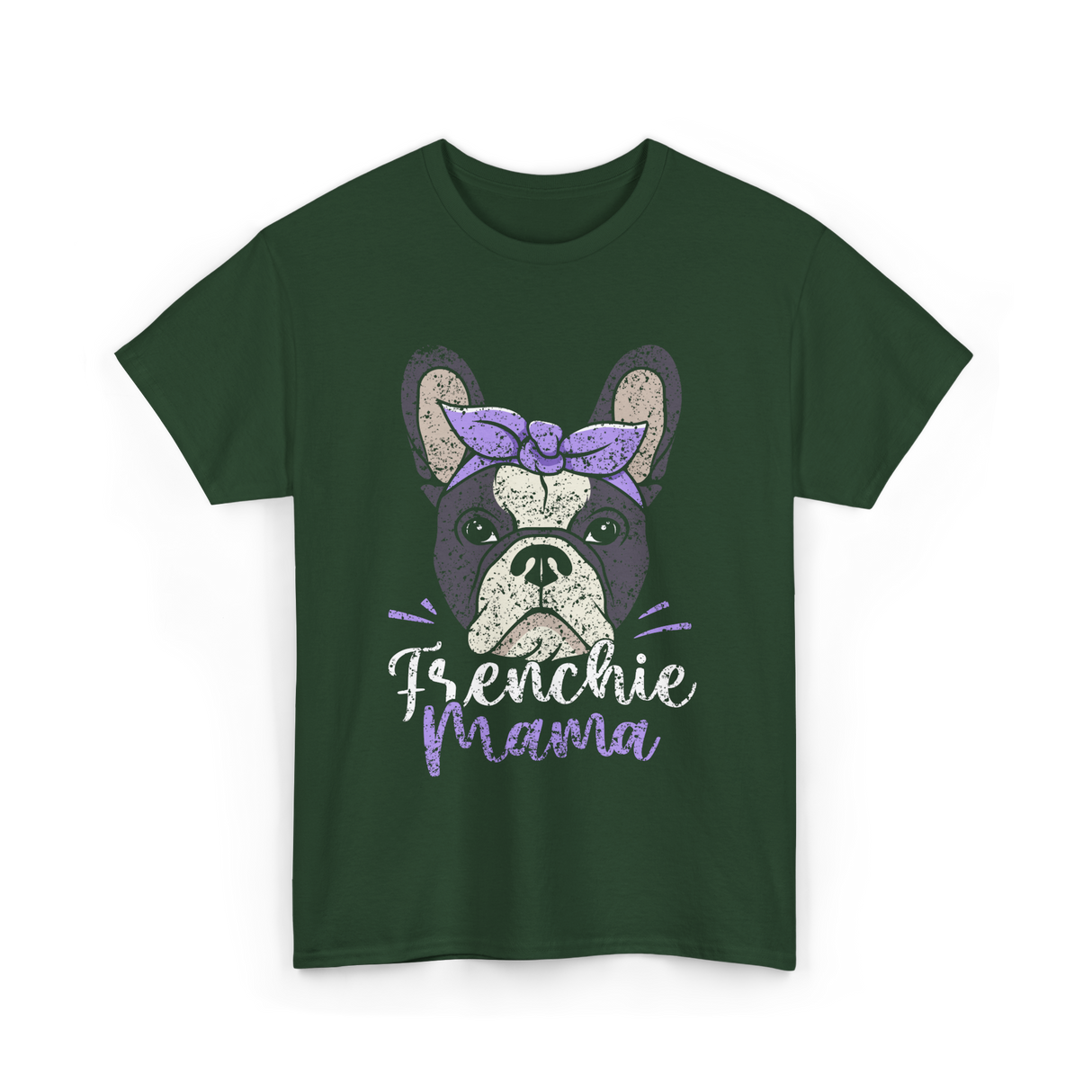 Frenchie Mama French Bulldog T-Shirt - Forest Green