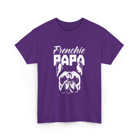 Frenchie Papa Bulldog Dog Lover T-Shirt - Purple