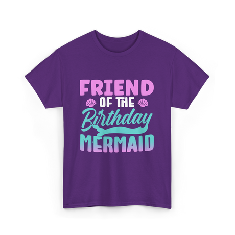 Friend Mermaid Birthday Party T-Shirt - Purple