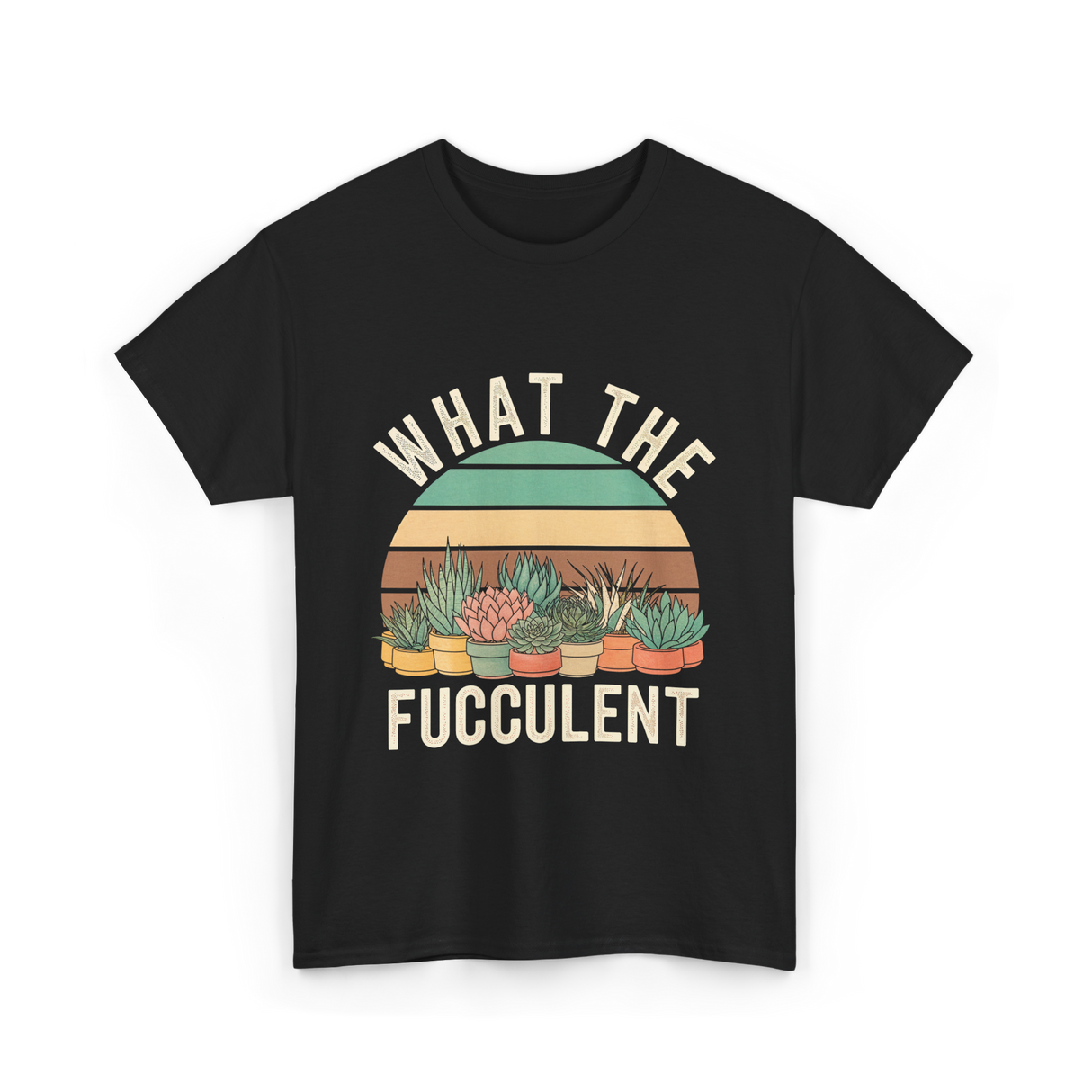 Fucculent Cactus Succulent Gardening T-Shirt - Black