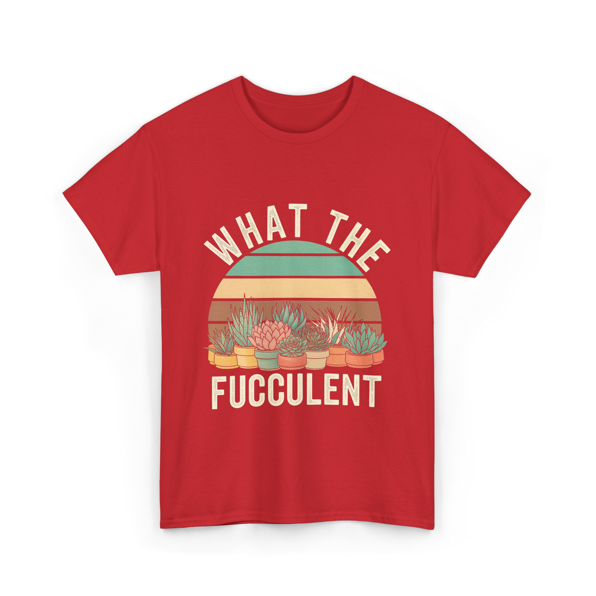 Fucculent Cactus Succulent Gardening T-Shirt - Red