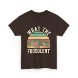 Fucculent Cactus Succulent Gardening T-Shirt - Dark Chocolate