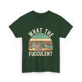 Fucculent Cactus Succulent Gardening T-Shirt - Forest Green