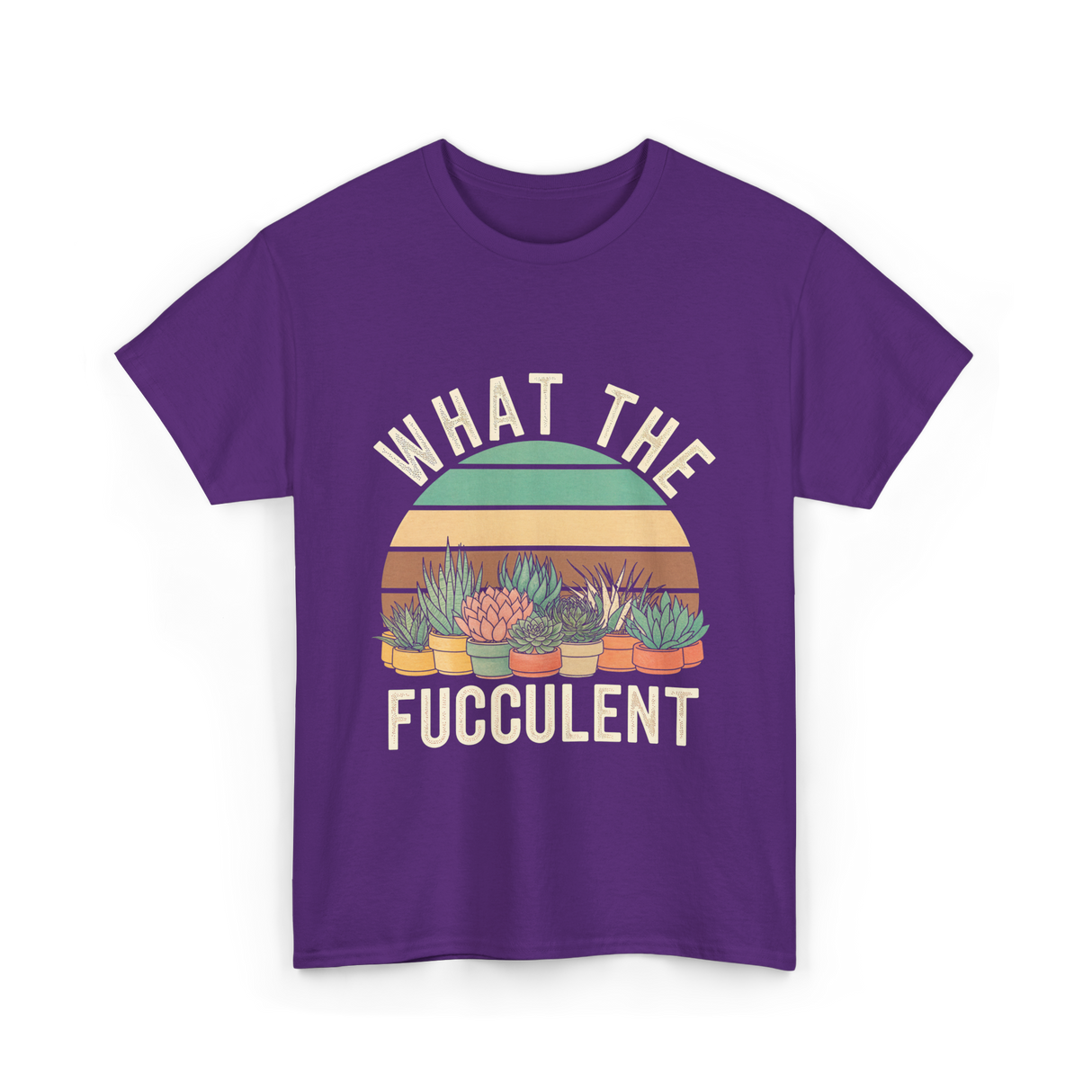 Fucculent Cactus Succulent Gardening T-Shirt - Purple