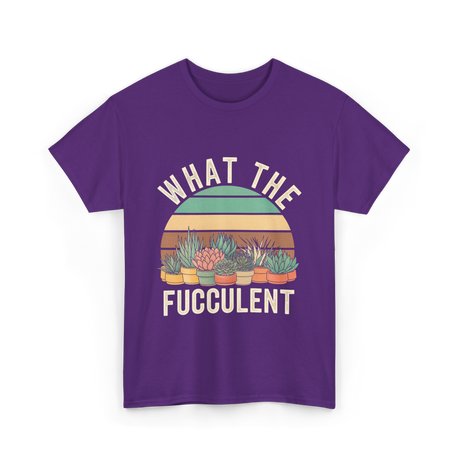 Fucculent Cactus Succulent Gardening T-Shirt - Purple