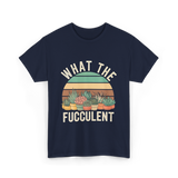 Fucculent Cactus Succulent Gardening T-Shirt - Navy