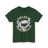 Fueled By Crystals Coffee Spiritual T-Shirt - Forest Green