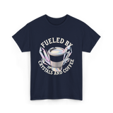 Fueled By Crystals Coffee Spiritual T-Shirt - Navy