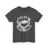 Fueled By Crystals Coffee Spiritual T-Shirt - Dark Heather