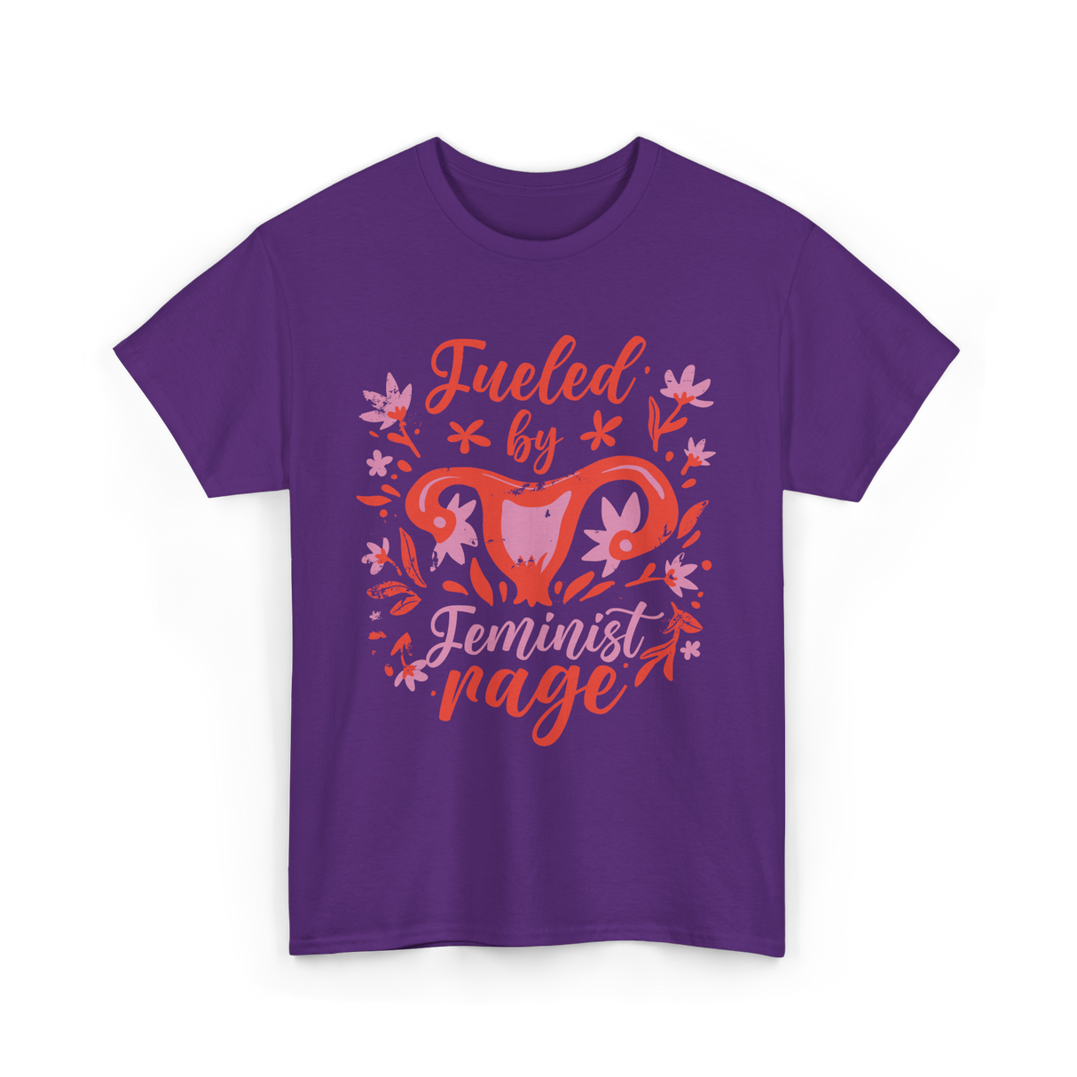 Fueled by Feminist Rage Feminism T-Shirt - Purple