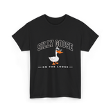 Silly Goose On The Loose Goose T-Shirt - Black