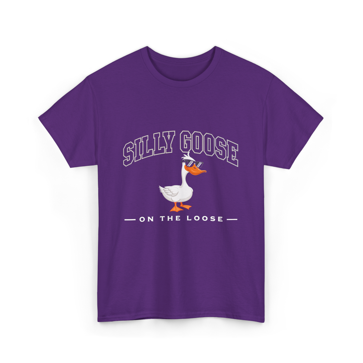 Silly Goose On The Loose Goose T-Shirt - Purple