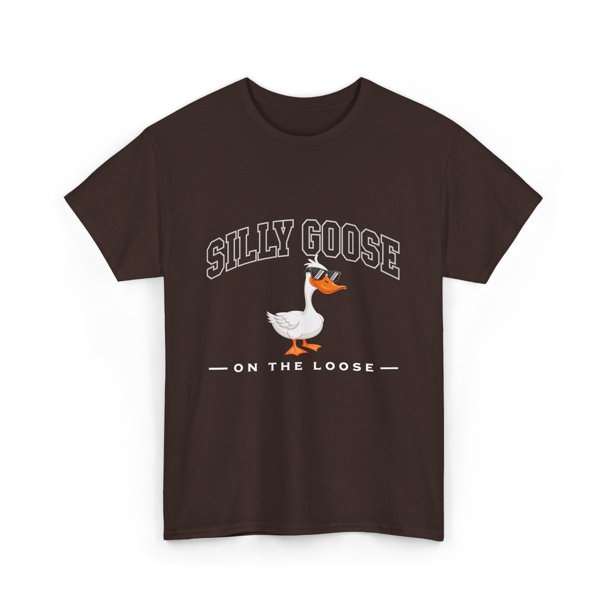 Silly Goose On The Loose Goose T-Shirt - Dark Chocolate